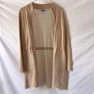 Etcetera winter fall long sleeve singable sweatshirt, jacket, sweater, tan xs